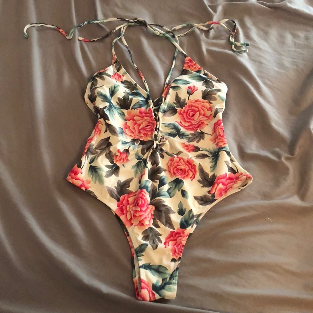 Floral White One Piece